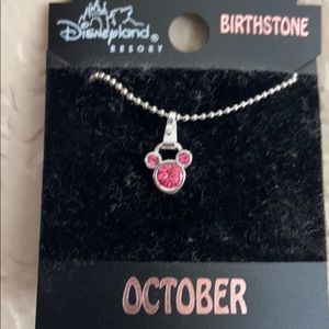 Disney resort birthstone October Mickey  necklace